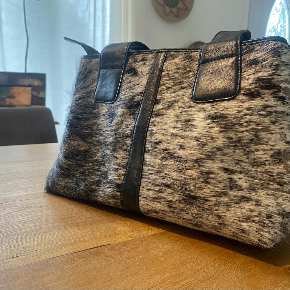 Elegant Black and White Satchel